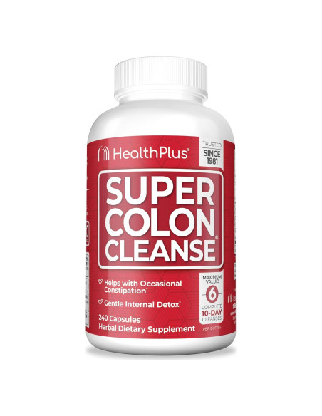 Health Plus Super Colon Cleanse 240 Cápsulas Detox Digestivo