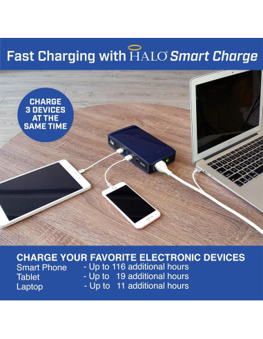 Cargador Portátil HALO Bolt 58830 mWh Oro Rosa 120A