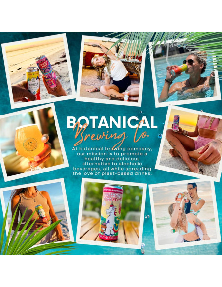 Bebida Espumosa de Kava Unicorn P Botanical Brewing 355 ml 4 Latas