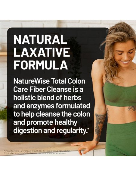 NatureWise Cuidado Total del Colon - 60 Cápsulas de Laxantes Naturales