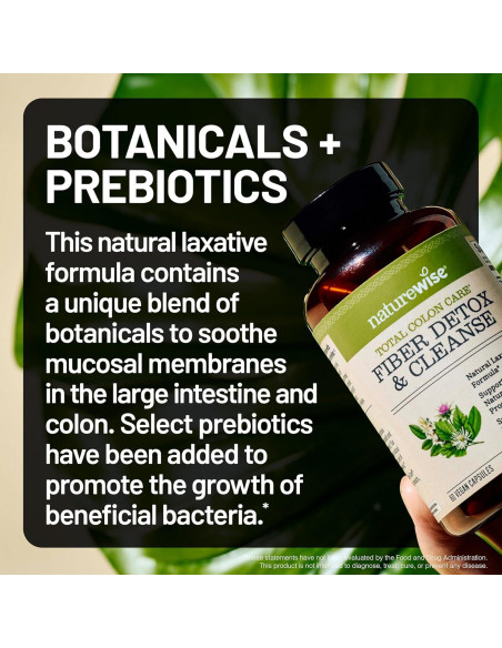 NatureWise Cuidado Total del Colon - 60 Cápsulas de Laxantes Naturales