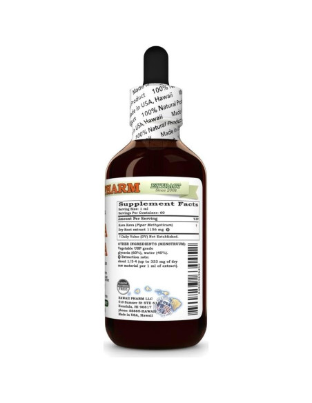 Extracto de Raíz de Kava Kava Hawaii Pharm 59 ml Natural