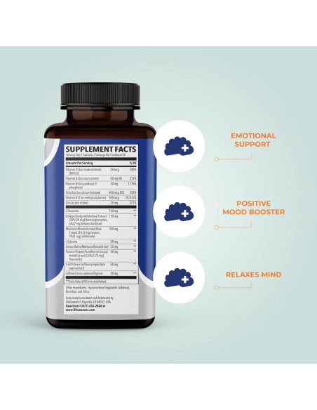 LifeSeasons Anxie-T 180 Cápsulas - Apoyo Estado de Ánimo