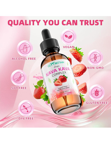 Gotas de Kava Kava Glyxcodian 1500mg - Relajación y Sueño