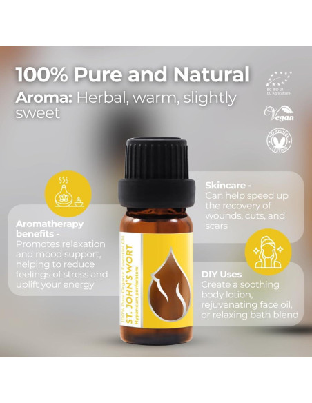 Aceite Esencial de Hierba de San Juan Orgánico Essences 5ml Puro