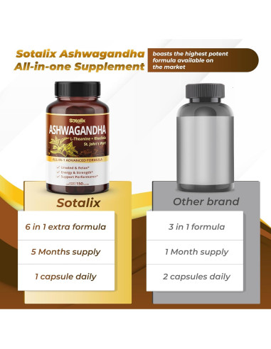 Suplemento Ashwagandha Sotalix 150 Cápsulas - Natural y Efectivo