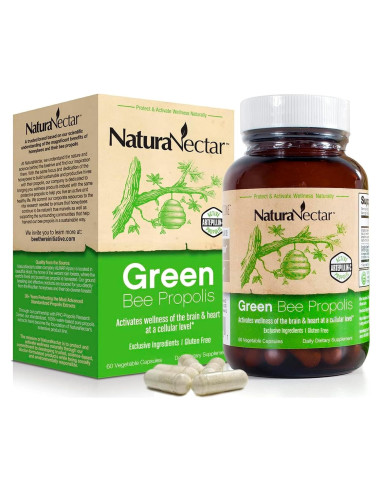 Cápsulas de Propóleos Verdes NaturaNectar - 60 Piezas