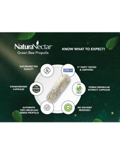 Cápsulas de Propóleos Verdes NaturaNectar - 60 Piezas 2