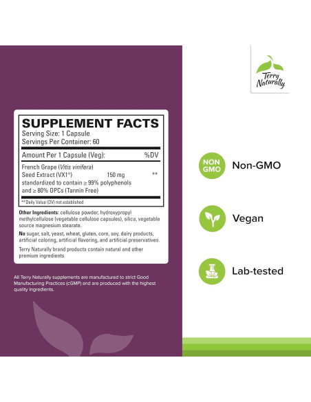 Suplemento Terry Naturally Clinical OPC 150 mg - 60 Gelatinas Blandas