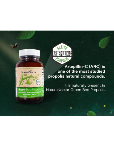 Cápsulas de Propóleos Verdes NaturaNectar - 60 Piezas