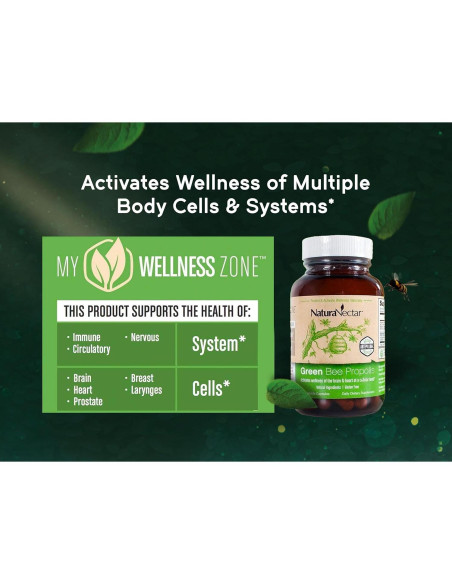 Cápsulas de Propóleos Verdes NaturaNectar - 60 Piezas
