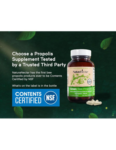 Cápsulas de Propóleos Verdes NaturaNectar - 60 Piezas