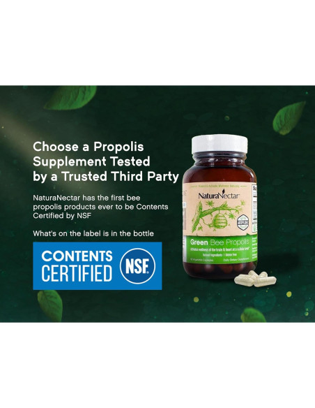 Cápsulas de Propóleos Verdes NaturaNectar - 60 Piezas