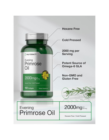 Cápsulas de Aceite de Onagra Horbach 2000mg - 150 Gelatinas Blandas