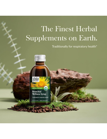 Jarabe Bronquial Gaia Herbs 160 ml - Soporte Inmunológico y Pulmonar
