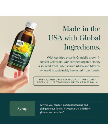 Jarabe Bronquial Gaia Herbs 160 ml - Soporte Inmunológico y Pulmonar