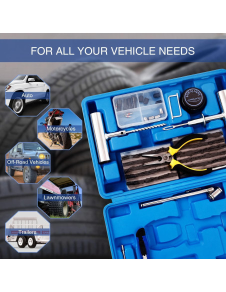 Kit de Reparación de Neumáticos AUTOWN 68 Piezas Universal