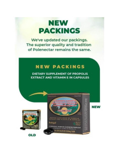 4 Cajas de Polenectar Propóleos Brasileños 300mg 60 Gelatinas 2