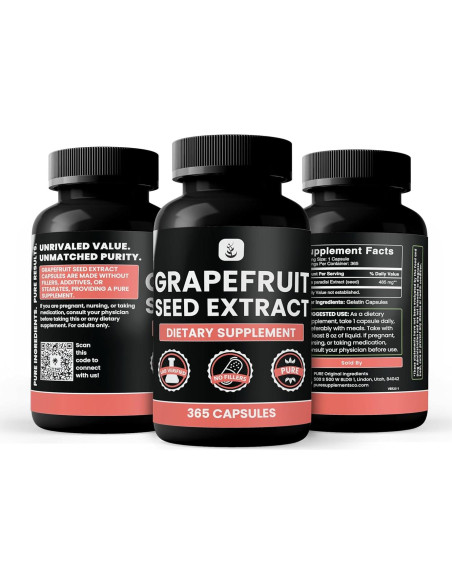 Extracto de Semilla de Pomelo Pure Original Ingredients 365 Cápsulas