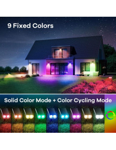 Focos Solares Linkind IP67 Multicolor 2 Paquete Jardín 2