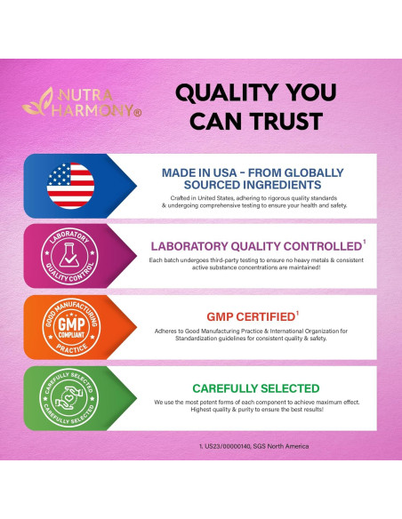 Suplemento de Resveratrol NUTRA HARMONY - 120 Cápsulas Antioxidantes