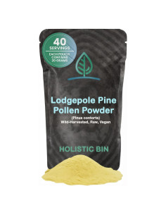 Polvo de Polen de Pino Orgánico Holistic Bin 20 g - Grado Farmacéutico