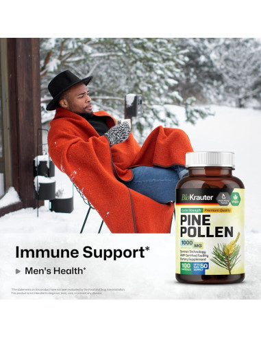 Cápsulas de Polen de Pino BioKrauter 1000 mg - 100 Unidades