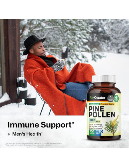 Cápsulas de Polen de Pino BioKrauter 1000 mg - 100 Unidades