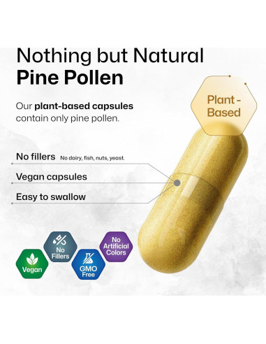 Cápsulas de Polen de Pino BioKrauter 1000 mg - 100 Unidades