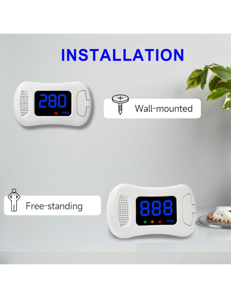 2 Paquetes Detectores de Monóxido de Carbono Sylzy MY-S07