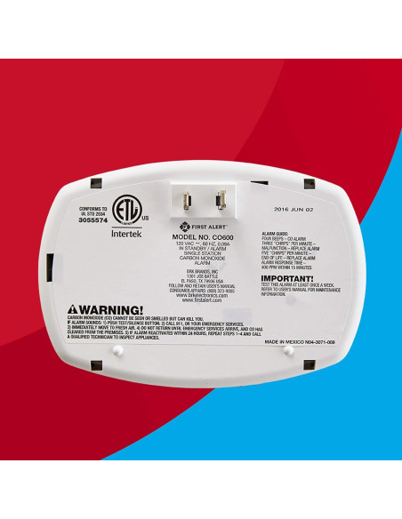 Detector de Monóxido de Carbono First Alert CO600, 3 Unidades Detector de Monóxido de Carbono First Alert CO600, 3 Unidades