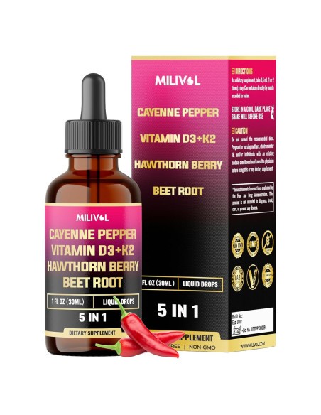 Gotas Líquidas de Pimienta de Cayena Milivol 30 ml - Suplemento Digestivo