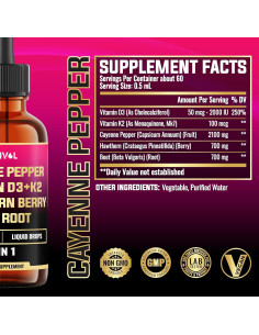 Gotas Líquidas de Pimienta de Cayena Milivol 30 ml - Suplemento Digestivo 2