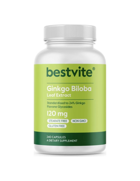 Suplemento Ginkgo Biloba Bestvite 120mg 240 Cápsulas Sin Gluten