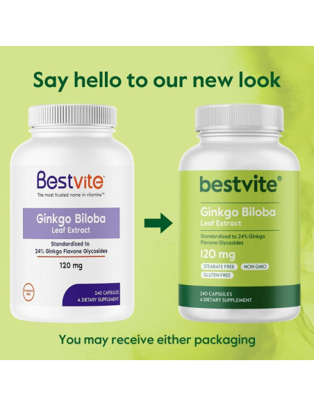 Suplemento Ginkgo Biloba Bestvite 120mg 240 Cápsulas Sin Gluten