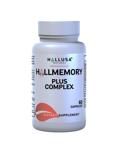 Suplemento Cerebral Hallusa Natural 60 Cápsulas Ginkgo Biloba B12 B9 B6