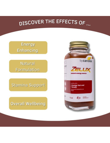 Suplemento Energético Zelux 113 g - Aumentador de Testosterona
