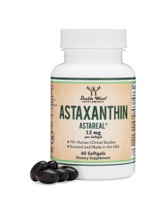 Astaxantina 12mg Double Wood - Antioxidante Potente 60 Geles