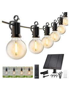 Brightown 17.68m Luces de Cadena Solares con Control Remoto