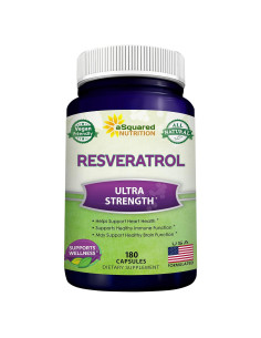 Suplemento de Resveratrol 1000mg aSquared - 180 Cápsulas Veganas