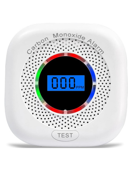 Detector de Monóxido de Carbono Tarewoeki Portátil con Pantalla LCD Detector de Monóxido de Carbono Tarewoeki Portátil con Pantalla LCD