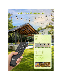 Brightown 17.68m Luces de Cadena Solares con Control Remoto 2