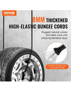 Cuerdas Bungee VEVOR 12Pcs 81cm Alta Resistencia 2