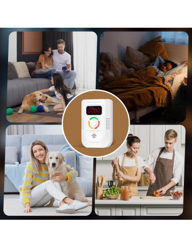 Detector de Monóxido de Carbono AhTai WJ-CO960 Con Pantalla Digital