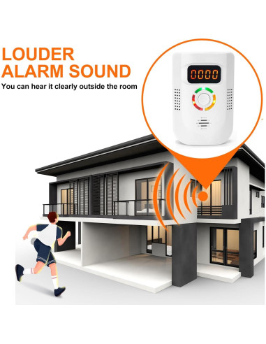 Detector de Monóxido de Carbono Enchufable COOKSS LDF-960 con Pantalla LCD