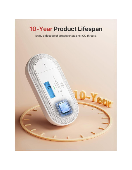 Detector de Monóxido de Carbono X-Sense XC0C-SA con Batería