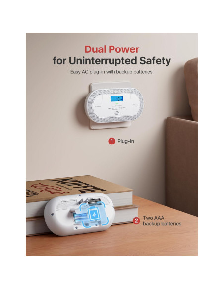 Detector de Monóxido de Carbono X-Sense XC0C-SA con Batería