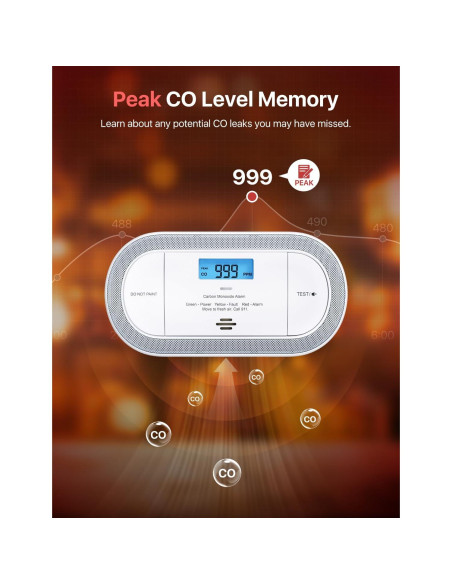 Detector de Monóxido de Carbono X-Sense XC0C-SA con Batería