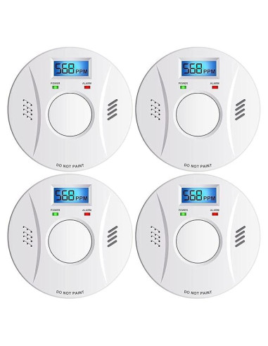Detector de Humo y Monóxido de Carbono Siterwell GS528A - Paquete de 4