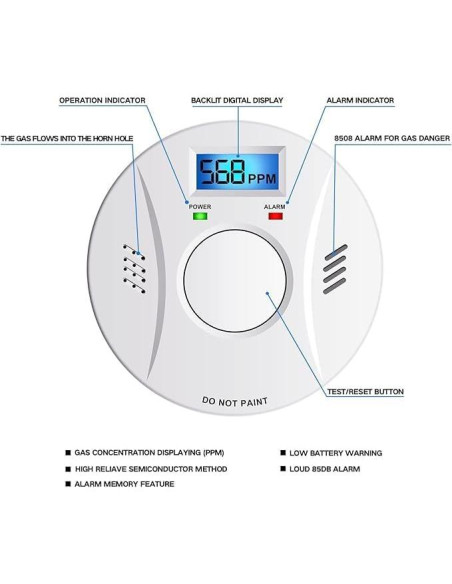 Detector de Humo y Monóxido de Carbono Siterwell GS528A - Paquete de 4 Detector de Humo y Monóxido de Carbono Siterwell GS528A - Paquete de 4